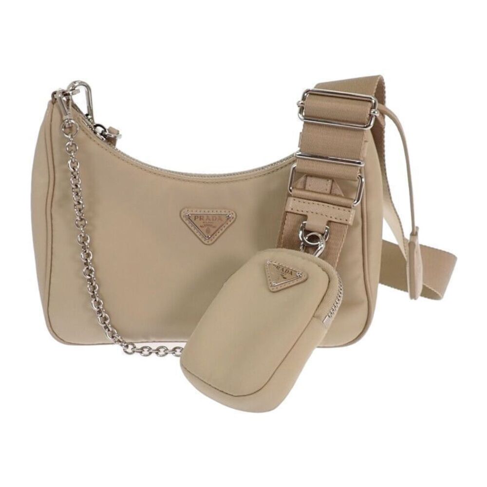 Prada Re Bag Handbag Shoulder Beige - Picture 2 of 10